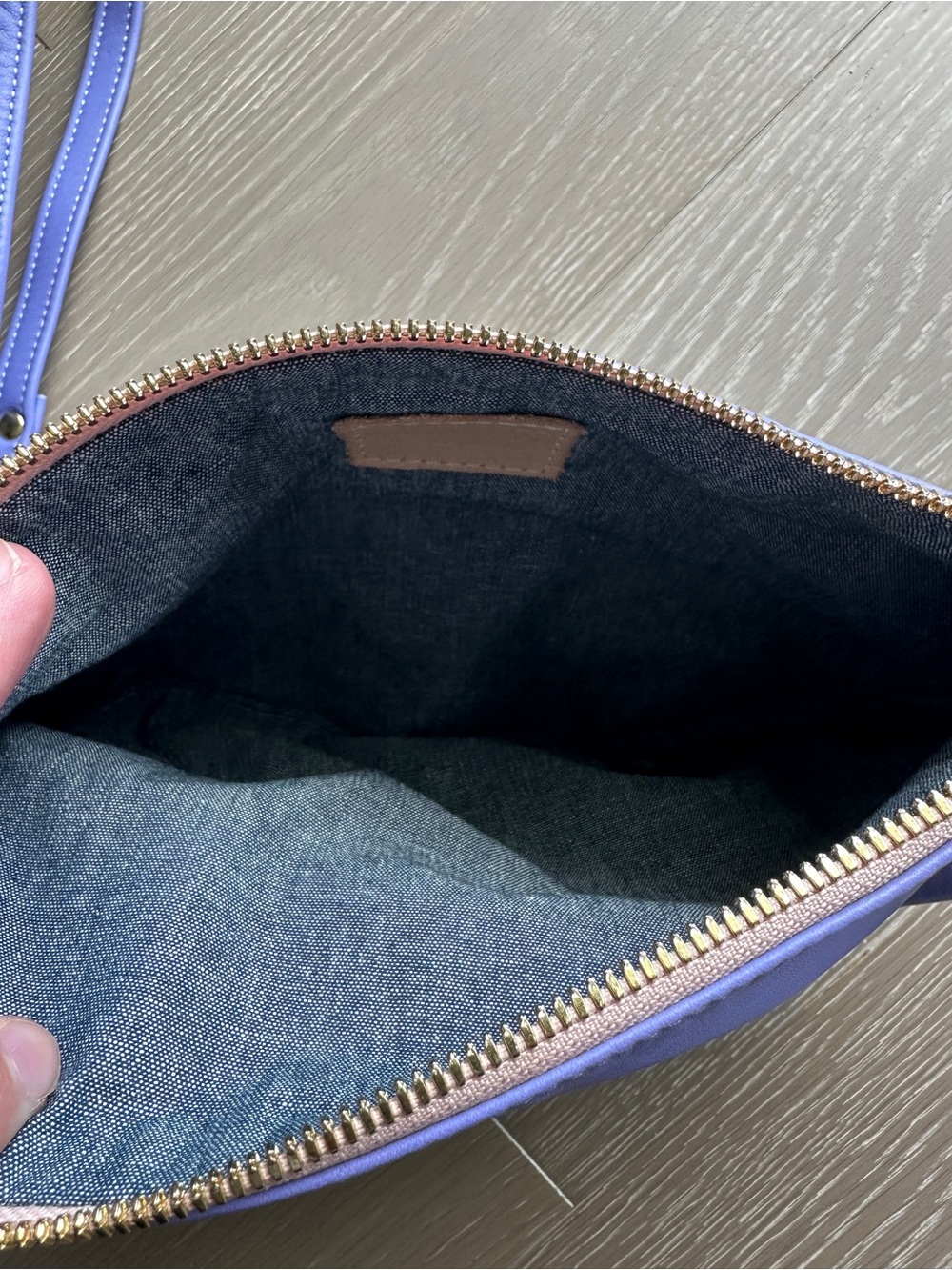 Clare V petite moyen bag  in Periwinkle Blue - Picture 7 of 7